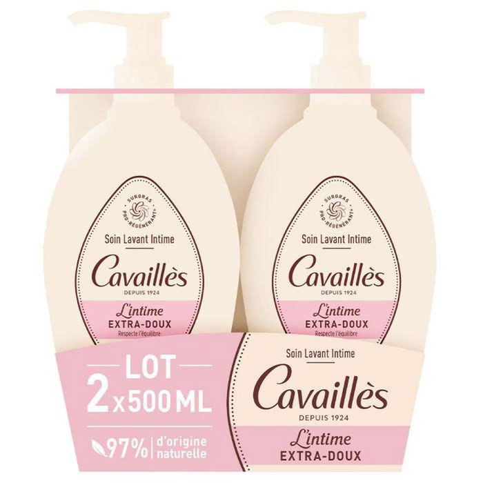 Roge Cavailles - Gel Intime Extra Doux Bio ou Naturel pour Lave-Vaisselle et Produits Laitiers - Flacon de 500 ml (Lot de 2) Roge Cavailles - Gel Intime Extra Doux Bio ou Naturel pour Lave-Vaisselle et Produits Laitiers - Flacon de 500 ml (Lot de 2)
