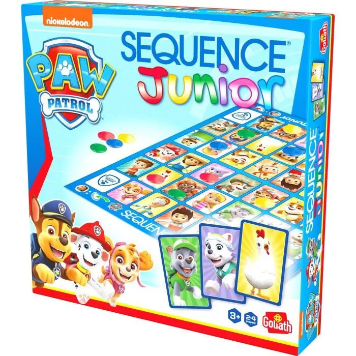 Goliath Jeu de société Sequence Junior Pat'Patrouille - Jeu de plateau familial pour enfants dès 3 ans - 2 à 4 joueurs