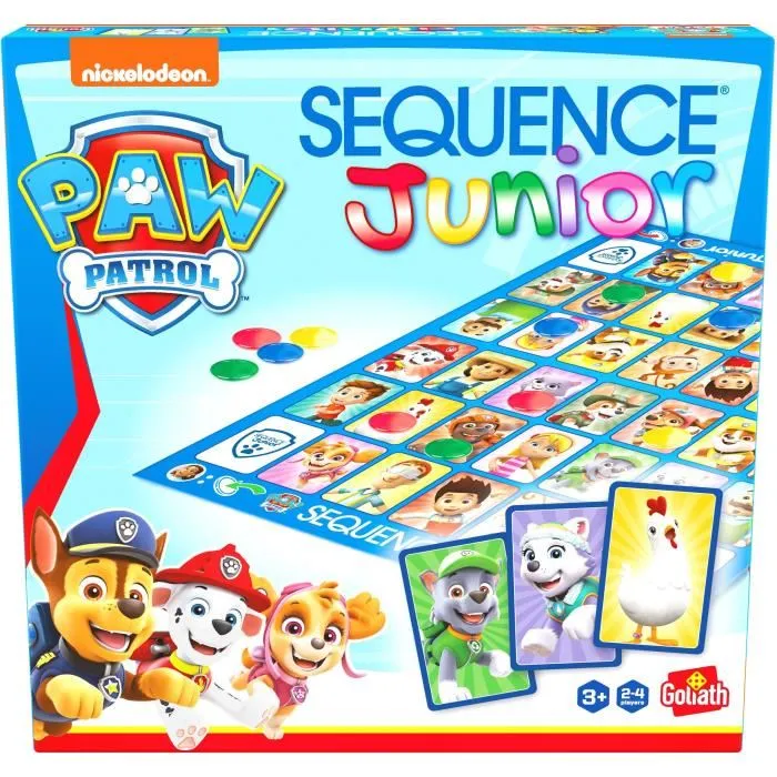 Goliath Jeu de société Sequence Junior Pat'Patrouille - Jeu de plateau familial pour enfants dès 3 ans - 2 à 4 joueurs