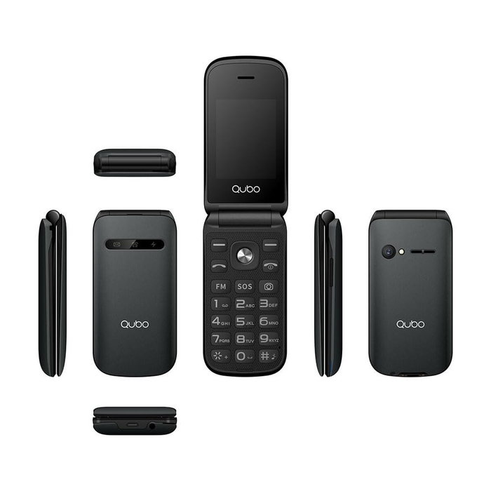 Téléphone portable pour personnes âgées Qubo X-209 4G 2,4" 32 MB Noir