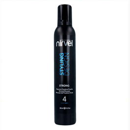 Nirvel Espuma Fijación Strong - Mousse de coiffage forte fixation 300 mL - Définition, volume, souplesse et brillance - Pour cheveux hydratés