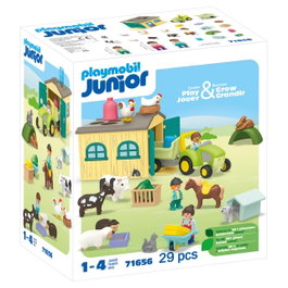 Playmobil Junior Ferme avec tracteur et animaux 71656
