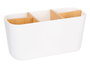 Berilo Organisateur Ovale 5 Compartiments Bambou Blanc 21x10x8 cm (Set de 6)