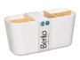 Berilo Organisateur Ovale 5 Compartiments Bambou Blanc 21x10x8 cm (Set de 6)
