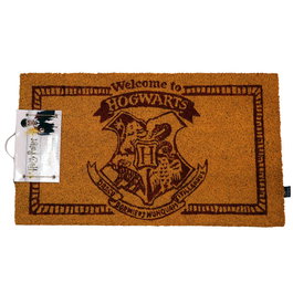 SD TOYS Paillasson de Bienvenue à Poudlard Harry Potter - Taille 60x40 cm en Fibre de Coco avec Base PVC