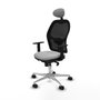 Piqueras y Crespo Chaise de Bureau avec Appui-tête Jorquera 1D086N1 Gris clair