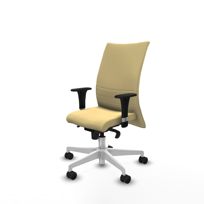 Piqueras Y Crespo Albacete Confidente, Chaise de Bureau Synchrone, Similicuir Crème