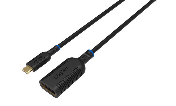 MicroConnect Adaptateur USB-C mâle vers DisplayPort femelle, 0,2 m, Noir