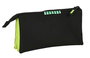 Safta Portatodo Triple Real Betis Balompie, Sac 3 compartiments polyester 600D, 22 x 12 x 3 cm, Noir et vert lime, Dès 3 ans