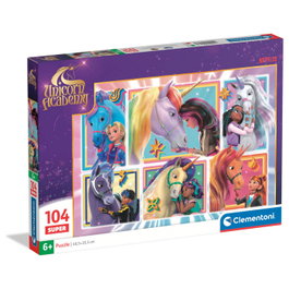 CLEMENTONI Puzzle Academia de Unicornios 104 pièces - Thème Licornes - Taille 38 x 27 cm