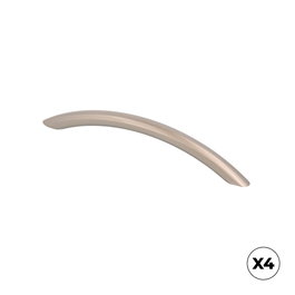 Rei 158a Poignée de meuble type anse aluminium nickel satiné 128 mm blister 4 pièces