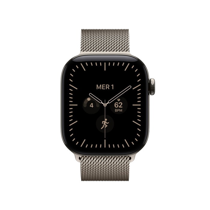 Apple Watch Series 12 GPS + Cellular 42 mm Titane Naturel avec Milanese Loop Apple Watch Series 12 GPS + Cellular 42 mm Titane Naturel avec Milanese Loop