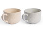 Vessia Tazón Déjeuner Assorti 2 Couleurs Claires 560 ml Céramique 16x9x12 cm (Set de 24)