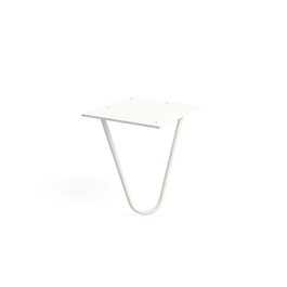 Q&Q Pata Varnia - Pied de meuble en métal avec finition blanc mat - Hauteur 125 mm