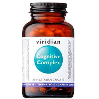 Viridian Cognitive Complex 60 Vcap. Complément alimentaire pour fonction cognitive avec zinc et acétyl-L-carnitine Viridian Cognitive Complex 60 Vcap. Complément alimentaire pour fonction cognitive avec zinc et acétyl-L-carnitine