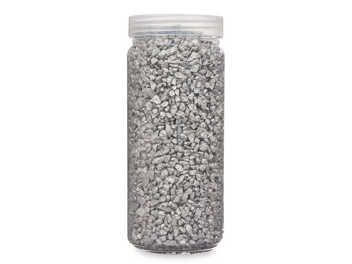 GIFTDECOR Bote Piedra 2-5 mm Metalizada 700g Plata