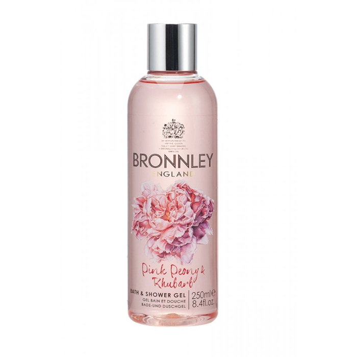 Bronnley Gel Douche Nettoyant Pink Peony & Rhubarb pour Tous Types de Peau 250 ml