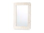 Giftdecor Miroir 60x90 cm Courbes Naturel Blanc
