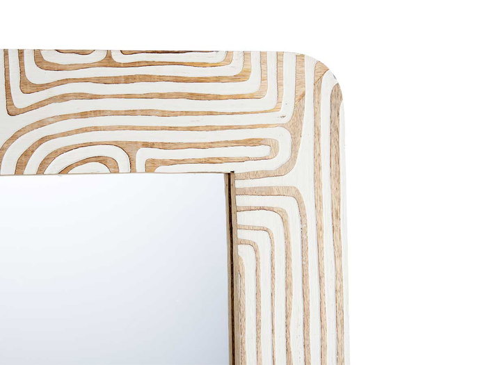 Giftdecor Miroir 60x90 cm Courbes Naturel Blanc Giftdecor Miroir 60x90 cm Courbes Naturel Blanc