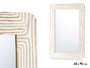 Giftdecor Miroir 60x90 cm Courbes Naturel Blanc