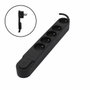 Chacon Bloc multiprise 5 prises 16 A avec interrupteur, fiche plate, câble 1,5 m noir