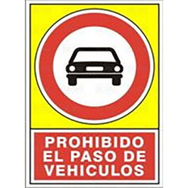 DUVER Signal de sécurité 420x297 mm - PROHIBIDO EL PASO DE VEHICULOS