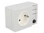 STEGO Prise simple Schuko Type F pour rail DIN avec fusible