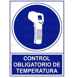 DUVER Signal de contrôle obligatoire de la température 345 x 245 mm