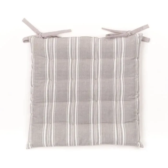 Today - Charme - Housse d'assise matelassée imprimé Berenice 40 x 40 cm - Coton - Pour chaise - Décoration intérieure