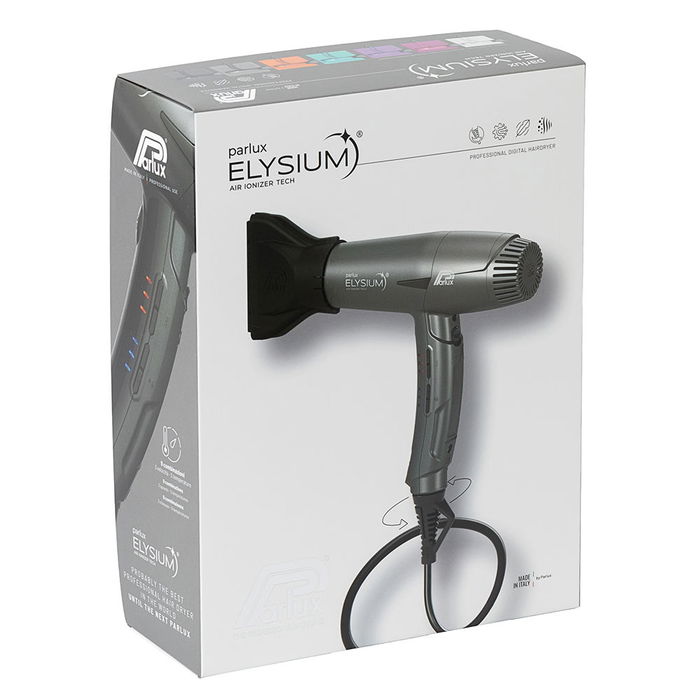 Parlux Elysium #Gris Titane Sèche-cheveux 2300W 9 Vitesses 9 Températures Air Ionizer