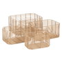 BigBuy Home Lot de paniers Naturel Résine 46 x 35 x 23 cm (4 Unités)