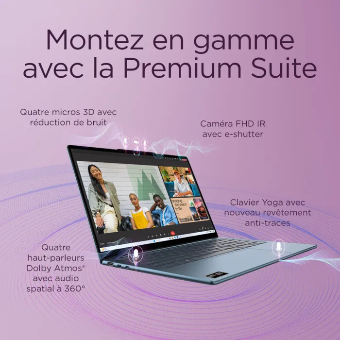 PC Portable Lenovo Yoga Slim 7 14AKP10 - Windows 11 - Écran 14'' OLED - Processeur AMD Ryzen 7 AI 350 - Copilot+ - 32 Go RAM - 1 To SSD - Clavier AZERTY PC Portable Lenovo Yoga Slim 7 14AKP10 - Windows 11 - Écran 14'' OLED - Processeur AMD Ryzen 7 AI 350 - Copilot+ - 32 Go RAM - 1 To SSD - Clavier AZERTY