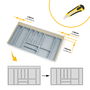 Emuca Range-couverts Optima pour tiroir universel, module 900mm, Plastique, Gris