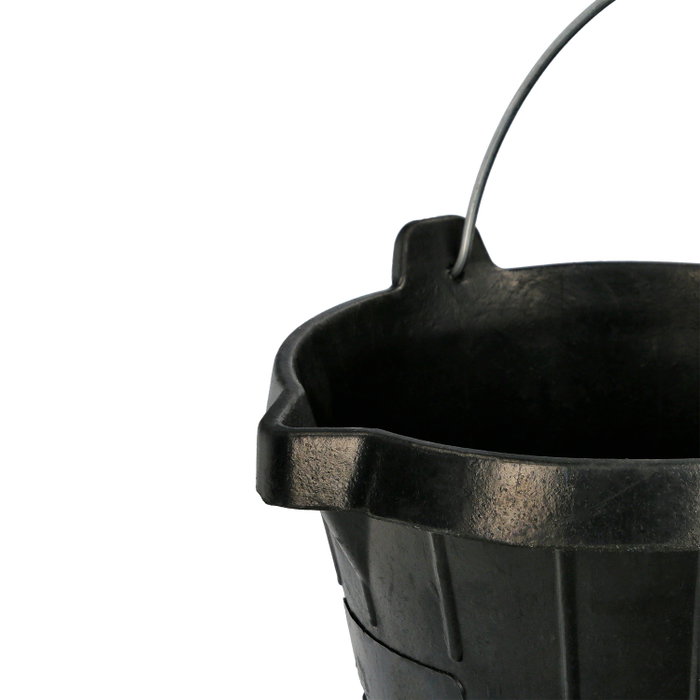 WOLFPACK LINEA PROFESIONAL Seau de Chantier Industriel en Caoutchouc 10 Litres Noir