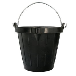 WOLFPACK LINEA PROFESIONAL Seau de Chantier Industriel en Caoutchouc 10 Litres Noir