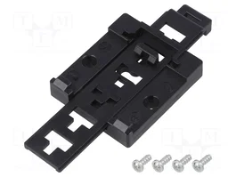 BOPLA Support pour rail DIN noir avec kit de vis