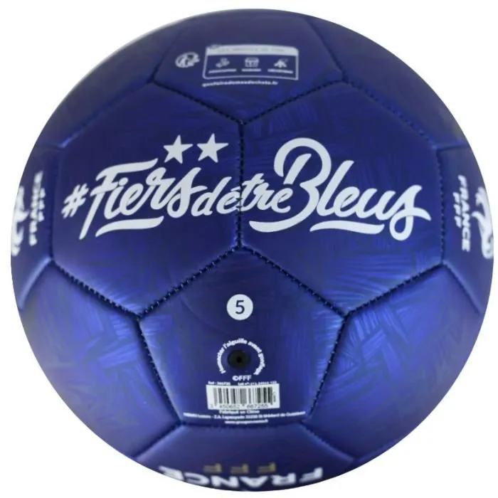 FFF Ballon de football Jersey Home T5 - Bleu - Pour enfants et mixte - Pratique football