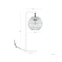 Lámpara de Mesa Lampe de table décorative Granada SKD-T1021 en rotin naturel et métal noir - Douille E27 - Ambiances naturel, méditerranéen, boho-chic