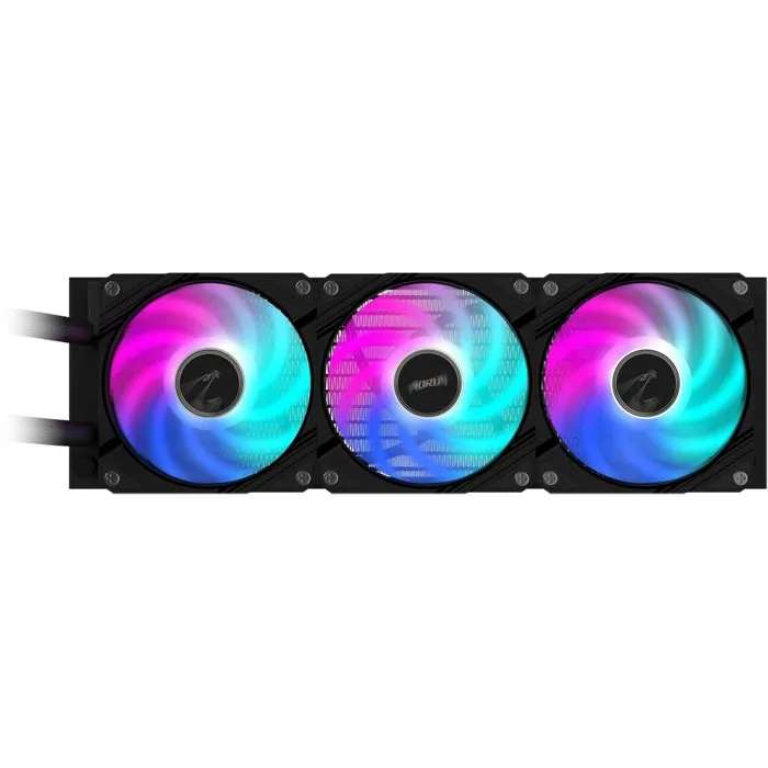 GIGABYTE AORUS WATERFORCE II 360 - Refroidisseur liquide AIO pour processeur avec ventilateurs ARGB 120 mm, radiateur 360 mm, compatible Intel et AMD