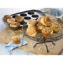 Pyrex 1452002 Moule à Muffins 12 Trous en Acier Carbone Antiadhésif, Poignée Extra-Large, Pour Four et Lave-Vaisselle, 38x25 cm