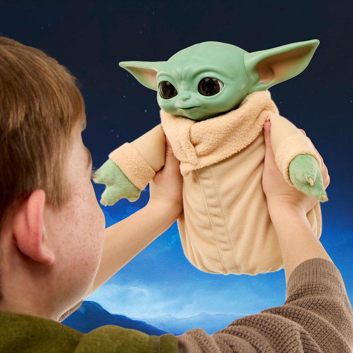 Hasbro - Figurine d'action interactive Grogu 25 cm avec sons - Jouet Star Wars - Plus de 50 réactions (Voix: FR, EN, DE, IT, PT, ES) - À partir de 4 ans