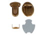 Innspiro Lot de 3 Fermoirs Tupi Ovalés en Acier Or Vieil 34x25 mm