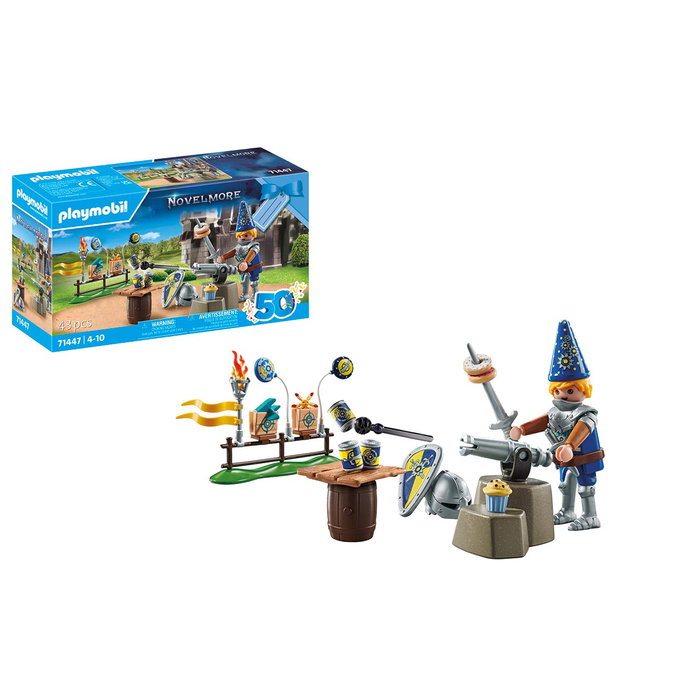 Playmobil Cumpleaños Caballero Medieval Arwynn Novelmore 71447 - Figurine et set de fête pour enfant 4 ans et plus