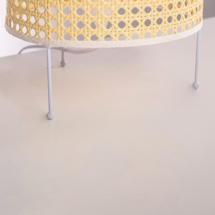 Lampe de table Shakhty en rotin, style boho-chic, ampoule E27 [SKD-T1009]