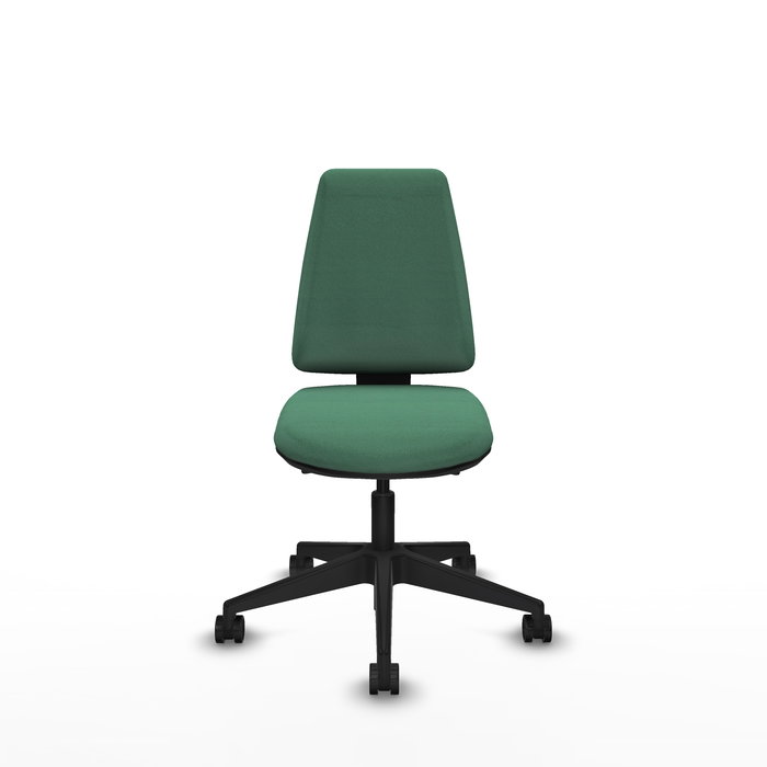 Chaise Elche Asynchrone Tissu Vert émeraude Base pyramidale noire Sans accoudoirs Sans appui-tête Roulettes 65mm nylon Chaise Elche Asynchrone Tissu Vert émeraude Base pyramidale noire Sans accoudoirs Sans appui-tête Roulettes 65mm nylon