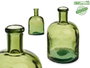 Giftdecor Bouteille Décorative en Verre Vert 15x23.5x15 cm Capacité 2.25 L (Set de 6)
