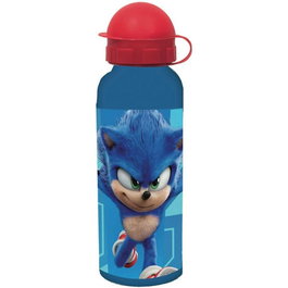 SEGA Gourde Sonic The Hedgehog en aluminium 520 ml, boquille anti-fuite, sans BPA, pour enfants