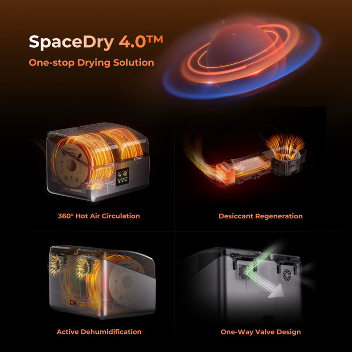 Creality Space Pi X4 Sécheur de filament avec double chambre de chauffage independente de 400W Creality Space Pi X4 Sécheur de filament avec double chambre de chauffage independente de 400W
