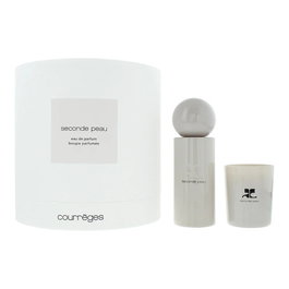 Courreges Coffret Seconde Peau: Eau de Parfum 100 ml + Bougie Parfumée 75 g, Unisexe