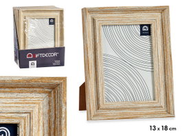 GIFTDECOR Cadre photo effet bois doré 13x18cm